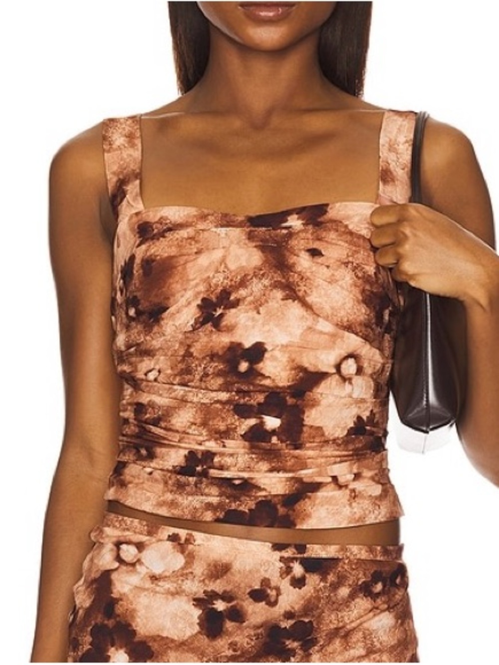 LIONESS || Cobain Corset Top in Chocolate Floral - SZ XS ✨NWT✨